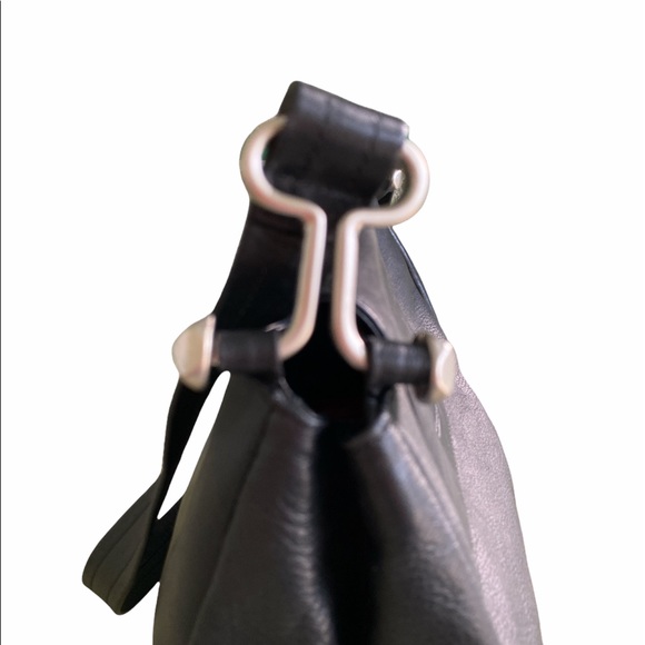 Ramona Di Paolo Vintage Black LeatherSilver Chrome Clip Shoulder Bag - Picture 7 of 12